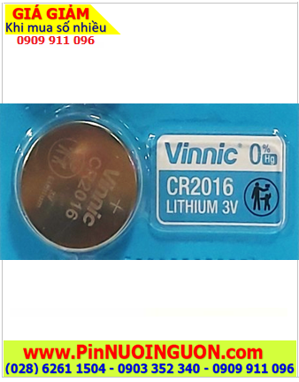 Vinnic CR2016 Pin CR2016 _Pin 3v lithium Vinnic CR2016 chính hãng